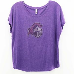 Next Level Purple Rhinestone Gladiator Tshirt